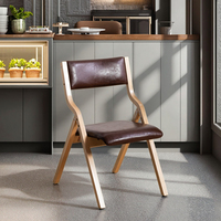 Chaises de salle à manger en bois de style rétro design pliable pour cuisine famille apprentissage thé boutiques jeux de société meubles de restaurant