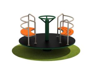 Peralatan tempat bermain anak-anak luar ruangan, perlengkapan taman bermain, Merry Go Around untuk taman hiburan - Product Image 4