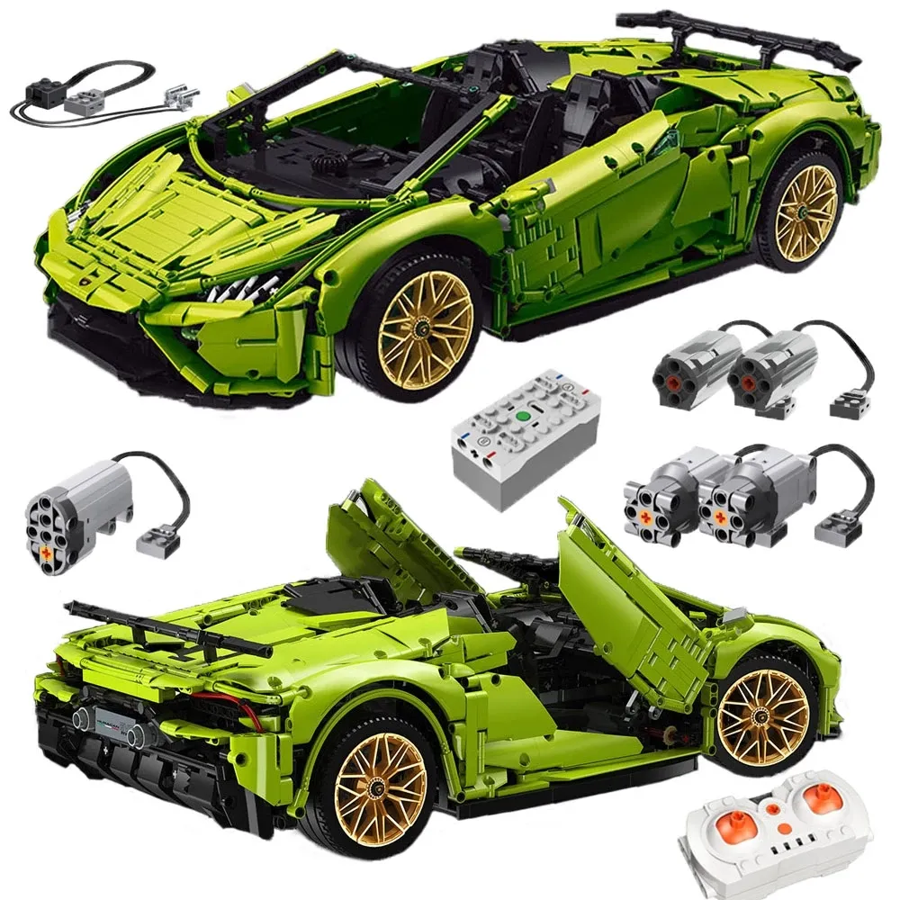K131 MOC-72491 Lamborghinis Evo Spyder удаленное управление с помощью приложения автомобиль техника конструкторных блоков, Детские кубики детские рождественские подарки