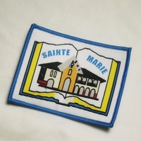 Écusson de logo tissé de conception privée personnalisée insigne de broderie haute densité pour la couture de vêtements étiquettes tissées patchs en tissu
