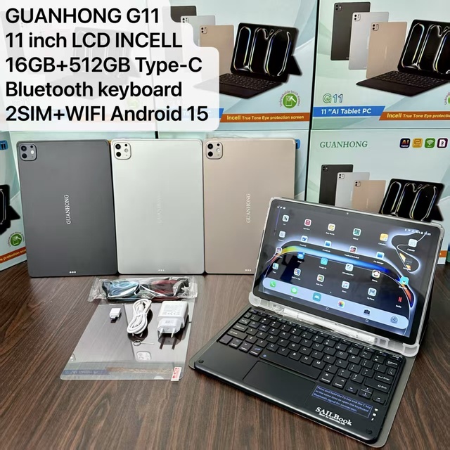 2025 High Performance 11 Inch MTK Business Tablet | 16GB RAM 512GB ROM Android 15 SIM Card Enabled Factory Supply