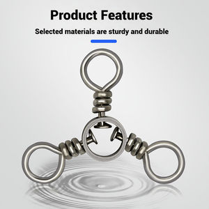 Plate-forme de pêche pivotante à trois voies <span class=keywords><strong>avec</strong></span> baril pivotant et liens à pression configuration robuste de pêche à la traîne et de coulée en eau salée pour la pêche en haute mer - Product Image 3