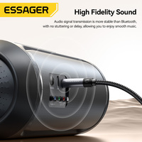 Cable de Audio Essager ES-YP26 Plug and Play Hifi Gold de 3.5 mm Macho a Macho para Micrófono, Altavoz, Coche, Conector Auxiliar de 3.5 mm para Teléfono y Auriculares