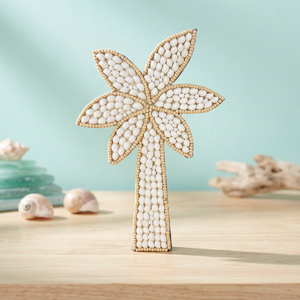 Arte de Pared de Palmera con Conchas Marinas Naturales Hechas a Mano para Cuarto de Bebé, Decoración Bohemia Estilo Vietnamita - Product Image 3