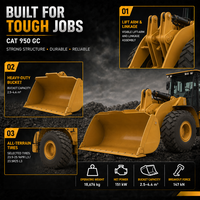 Cat 950 GC 18,7 Tonnen Radlader mit Caterpillar Motor Getriebe Pumpe für Baustellen