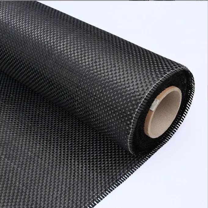Tissu en fibre de carbone à armure toile Prix 1k 3k 6k 12k Fibra De Carbono haute résistance