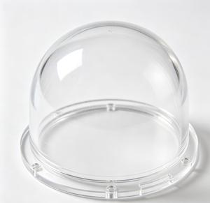 Customized PMMA Clear Acrylic <b>Dome</b> Cover with Base <b>Ring</b> and Mounting Holes CNC machining Service - Product Image 1