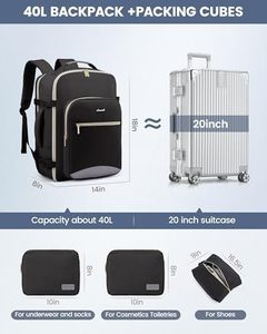 Mochila <span class=keywords><strong>de</strong></span> viaje a la moda <span class=keywords><strong>de</strong></span> 40L, impermeable, grande, <span class=keywords><strong>de</strong></span> 17 pulgadas compartimento para portátil, 3 cubos <span class=keywords><strong>de</strong></span> embalaje, cierre <span class=keywords><strong>de</strong></span> cremallera, vuelo aprobado por negocios - Product Image 5