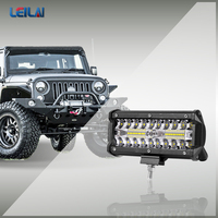 Barra de luz Led superbrillante, 7 pulgadas, 120W, foco 4x4, foco de 12V, faro LED para barcos, SUV, ATV