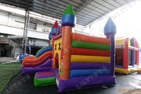 Château gonflable commercial avec toboggan pour enfants, aire de jeux gonflable intérieure et extérieure pour location de fêtes et divertissement