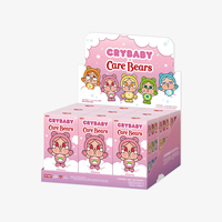 Authentique POP MARTT Care Bearr Pendentif en vinyle et peluche, Ensemble complet de 9 pièces, Boîte mystère, Charm de sac mignon, Cadeau de collection