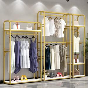 ชั้นวางของตกแต่งเสื้อผ้าสำหรับผู้ชายและผู้หญิงชั้นเหล็กสำหรับแสดงเสื้อผ้าพร้อมกระเป๋ารองเท้าตู้เก็บของหน้าร้าน - Product Image 2