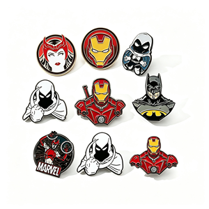 Novedad transfronteriza: Broches de aleación esmaltada inspirados en Marvel, de películas y series europeas y americanas, con personajes como Moon Knight, Scarlet Witch, Loki y Thanos. - Product Image 6