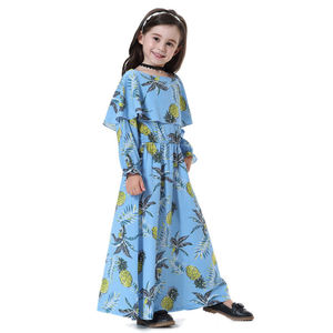 Abbigliamento per Bambini Musulmani Dubai Sud-Est Asiatico Abito Lungo con Maniche Lunghe e Turbante in Poliestere Estivo XXL Istanbul Turchia - Product Image 5