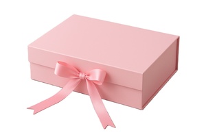 Luxe Roze Lint Sluiting Magnetische Kartonnen Dozen Met Gerecyclede Materialen En Embossing Op Maat Gemaakte Logo Opvouwbare Geschenkverpakking - Product Image 2