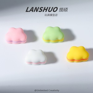 Adornos de resina de dibujos animados de nubes y hamburguesas de Rainbow Candy Diy Creative Studio, mini accesorios de joyería para arte coleccionable - Product Image 3