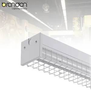 2X36W floresan armatürleri difüzör ile tel koruma floresan ışık için 4Ft Led Wraparound