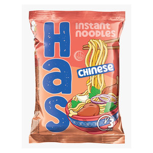 Nouilles instantanées frites HAS, saveur chinoise, farine de blé, bloc unique de 70 g, 18 % de matières grasses, temps de cuisson de 3 minutes, durée de conservation de 12 mois - Product Image 1