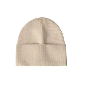 Bán Buôn Chất Lượng Cao Beanies Với Tùy Chỉnh Nhãn Vá Gân Beanies Unisex Còng Beanies