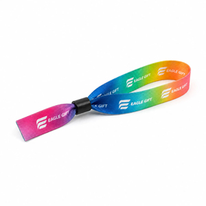 Bracelets de fête personnalisés imprimés par sublimation, en soie légère et écologique, largeur de bande de 25 mm pour billet d'entrée d'événement - Product Image 1