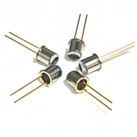Diode LED UV double puce TO-18 365nm/395nm avec lentille transparente 6.6-7.0V, angle de faisceau 15° pour polymérisation dentaire