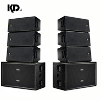 Système de sonorisation Line Array actif 700W avec 6+2 haut-parleurs de 10 pouces à aimant néodyme 8/4 ohms et contrôle numérique DSP ; Double caisson de basses de 18 pouces 2500W