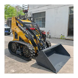 Derette 480 CE EPA engine Compact mini skid steer loader with switchable travel modes Free switching between tracks and tyres