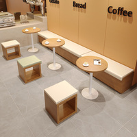 Ensemble table et chaises de café au design moderne pour bibliothèque, bar à livres, stand, canapé, café, appartement, restaurant, mobilier