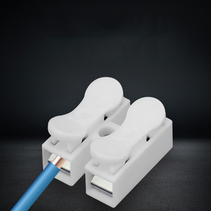 Connecteurs rapides CH-2 CH2 à 2 broches, type à pression, bornier à ressort autobloquant pour câblage électrique, connecteur universel - Product Image 3