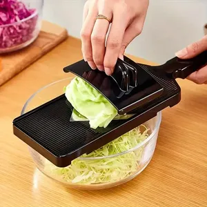 Zenidoo Hachoir à légumes multifonctionnel en acier inoxydable, trancheuse et râpe manuelle 32x10cm, facile à nettoyer, pour chou, pommes de terre, concombres - Product Image 3