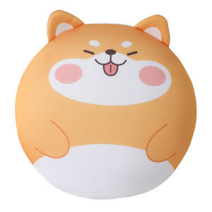 Coussin rond Shiba Inu 28x28x14cm, motif animal, coussin de voyage pour le cou, coussin de sieste de bureau - Product Image 1