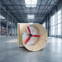 Ventilateur d'extraction industriel électrique anti-corrosion en PRV avec pales en nylon rouge (ventilation et refroidissement certifiés CE)