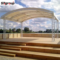 Estructura de Aluminio Arqueada, Personalización Basada en Planos, Estructura de Aluminio para Techo de Escenario con Espiga para Empresas de Eventos y Exposiciones