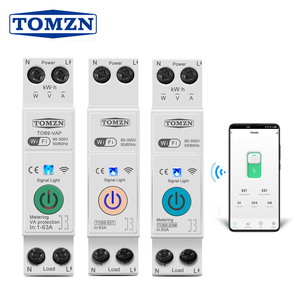Умный выключатель TOMZN 63A 1P+N с Wi-Fi, счетчиком энергии, мониторингом потребления электроэнергии, таймером, реле, автоматическим выключателем MCB, поддержкой TUYA smartlife - Product Image 1