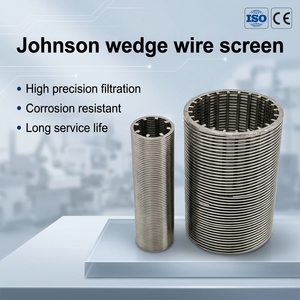 Éléments filtrants en treillis métallique Johnson à trous carrés en acier inoxydable 304 avec 99 % d'efficacité pour la gestion des eaux usées - Product Image 1