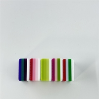 Mahjong Moderno Estilo Americano Impreso con Láser, 160 Piezas, Lujoso de 4 Capas, 32 mm, Acrílico Rojo y Verde con Tapete