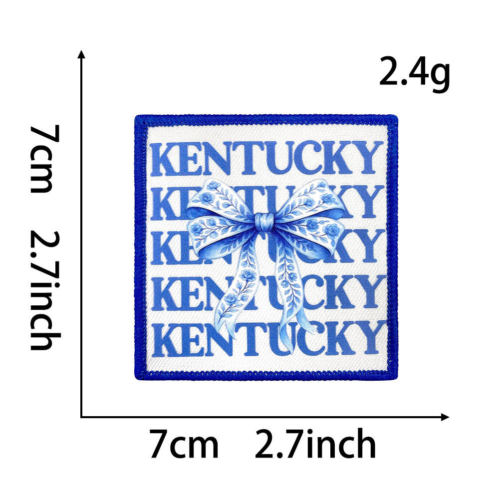 Hot melt-bow print blue