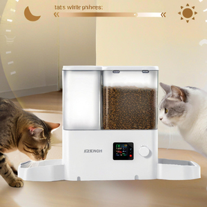 CITICITY - Comederos y Bebederos Automáticos Portátiles 2 en 1 de Acero Inoxidable y Plástico para Mascotas, de Alta Calidad, para Uso en Interiores - Product Image 5
