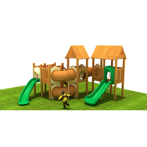 Scivolo per Parco Giochi in Legno Giallo per Esterni a Prezzo di Fabbrica, per Asili, Giardini Educativi Pubblici, Centri Commerciali, Aeroporti - Product Image 1