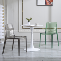 Chaises de banquet de mariage en plastique transparent de style européen contemporain, mobilier pour événements et fêtes à domicile au design moderne