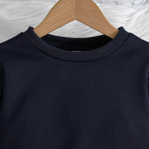 Nouveau costume de marché de loisirs pour filles de printemps et d'automne en gros Haut à manches longues de couleur unie + jupe blanche 4-8 ans - Product Image 3