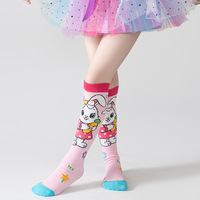 Chaussettes tubulaires de dessin animé WZ179 pour filles, enfants, chaussettes en tricot mignonnes, chaussettes hautes, chaussettes longues, vente en gros