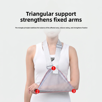 Attelle de bras respirante en tissu magique, réglable, pour le soutien de l'épaule, idéale pour les bras fracturés, les blessures au coude et après une opération.