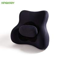 Coussin de siège ergonomique en mousse à mémoire de forme pour soulager la douleur du coccyx, antidérapant, avec soutien lombaire personnalisé, tricoté, amovible et lavable