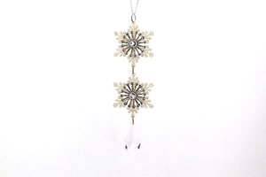 Рождественские блестящие пластиковые украшения в виде двойных снежинок, украшения для рождественской елки для зимней страны чудес, праздничный декор для вечеринки - Product Image 6