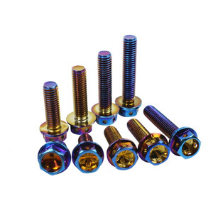 Vis hexagonales creuses M6 multicolores en titane pour modification de moto, fourniture directe usine - Product Image 5