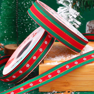Pita hadiah Natal bungkus grosir warna 1 satin dasi Dekorasi kue anyaman hijau bronzing - Product Image 2
