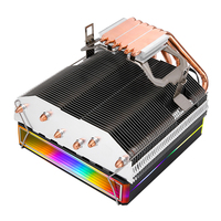QiuzAim 12ème génération prisme CPU ventilateur de refroidissement B85 pression vers le bas Six tubes en cuivre 4 broches 120m silencieux LGA1700 refroidi par air 1366