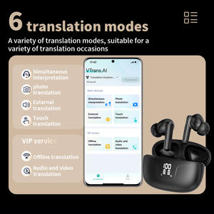 Casque de traduction V19 Casque de conférence d'interprétation simultanée en temps réel Traducteur de voyage de traduction multilingue - Product Image 6