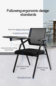 <span class=keywords><strong>Chaise</strong></span> de <span class=keywords><strong>bureau</strong></span> moderne <span class=keywords><strong>et</strong></span> confortable pour la formation, les conférences, la bibliothèque, les étudiants, l'école, avec tableau d'écriture - Product Image 4